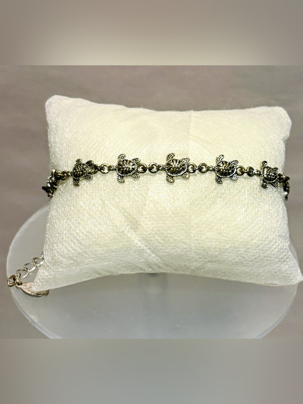 Cool Jewels Silver-Tone Turtle Charm Bracelet